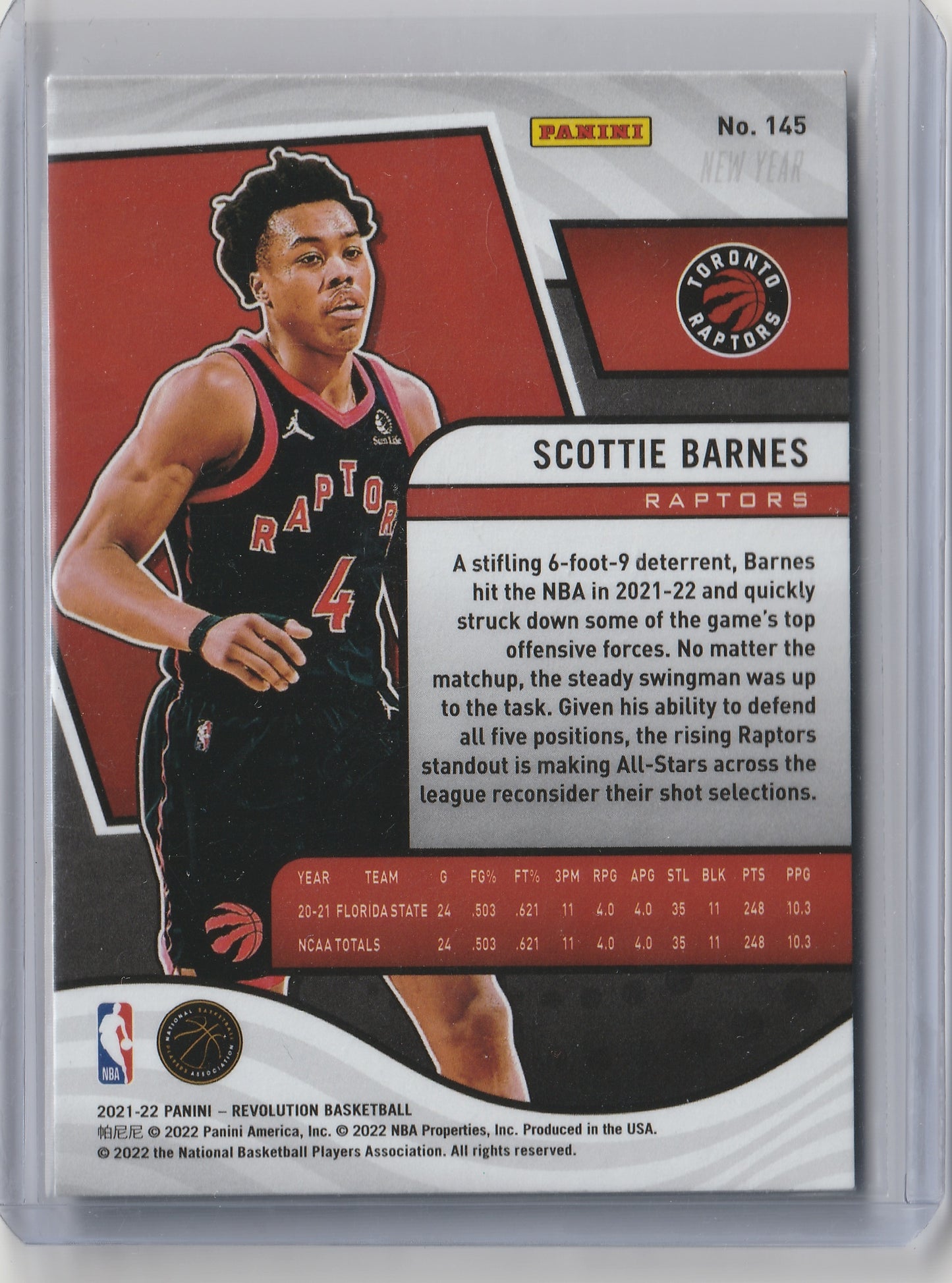 2021-22 Panini Revolution - Chinese New Year - RC Scottie Barnes, #145