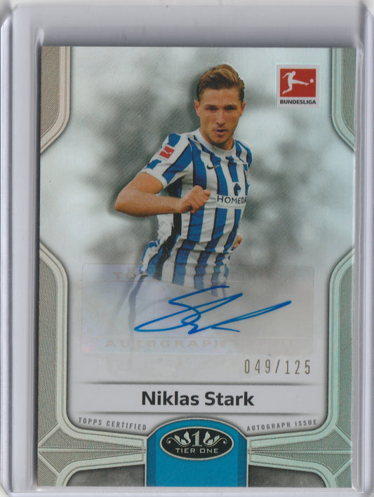 Topps Bundesliga Tier One - Break Out - Autograph - Niklas Stark 049/125, #BO-NST
