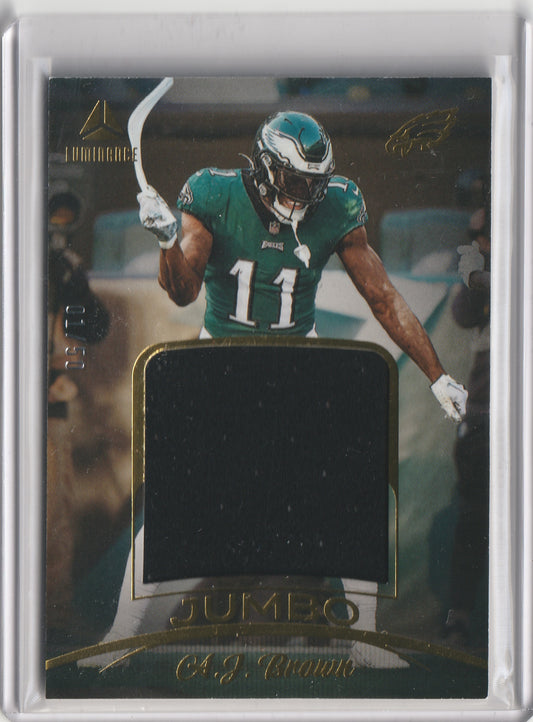 2023 Panini Luminance - Jumbo Relics - Gold - A.J. Brown 01/50, #JUM-9