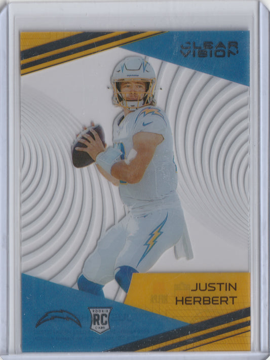2020 Panini Chronicles - Clear Vision Rookies - Justin Herbert, #CV-3