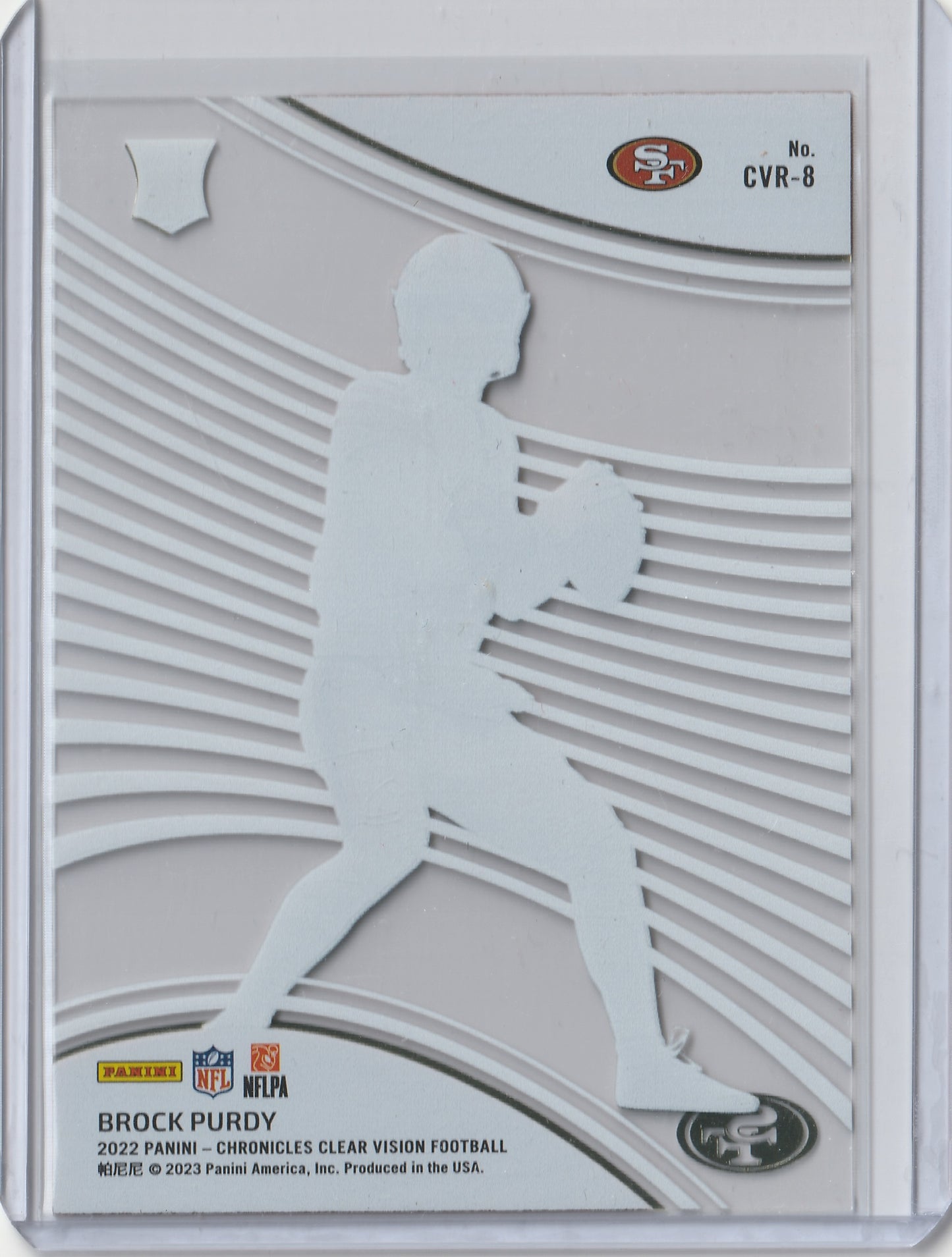 2022 Panini Chronicles - Clear Vision Rookies - Brock Purdy, #CVR-8