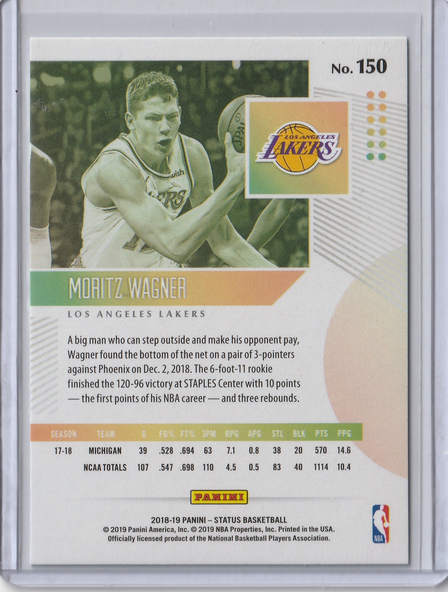 2018-19 Panini Status - Aqua - RC Moritz Wagner, #150