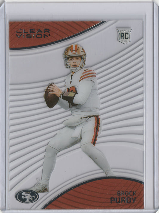 2022 Panini Chronicles - Clear Vision Rookies - Brock Purdy, #CVR-8