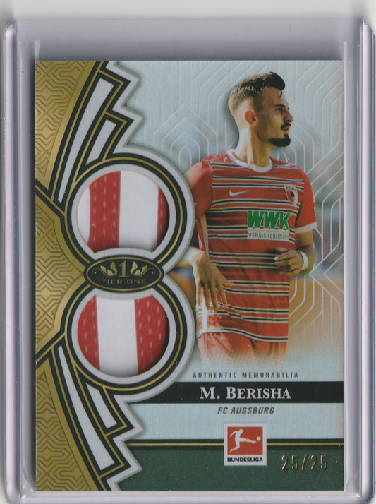 2022-23 Topps Tier One Bundesliga - Dual Relic - Mergim Berisha 25/25 - #TORDP-MBE
