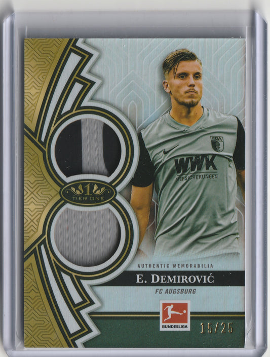 2022-23 Topps Tier One Bundesliga - Dual Relic - Ermedin Demirovic 15/25, #TORDP-ED