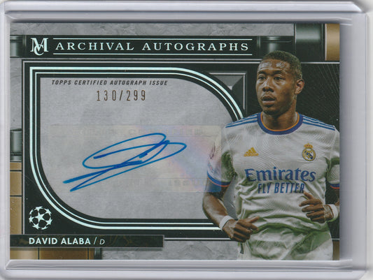 2021-22 Topps Museum Collection UCL - Autograph - David Alaba 130/299, #AA-DA