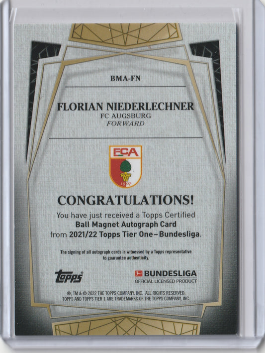 Florian Niederlechner 2021/22 Topps Tier One Bundesliga Ball Magnet Purple 11/50 #BMA-FN Fiedler24