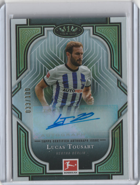 2022/23 Topps Tier One Bundesliga - Auto - Lucas Tousart 033/100, #TOA-LT