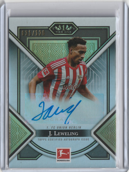 2022/23 Topps Tier One Bundesliga - Auto - Jamie Leweling 031/120, #YGA-JL