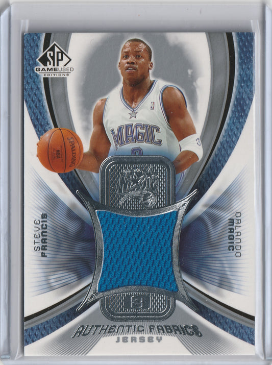 2005-06 SP Game Used Edition - Authentic Fabrics - Steve Francis, #AF-SF