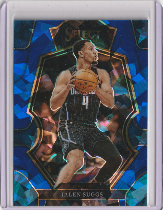2022-23 Panini Select - Blue Cracked Ice Prizm - Premier Level - Jalen Suggs, #103