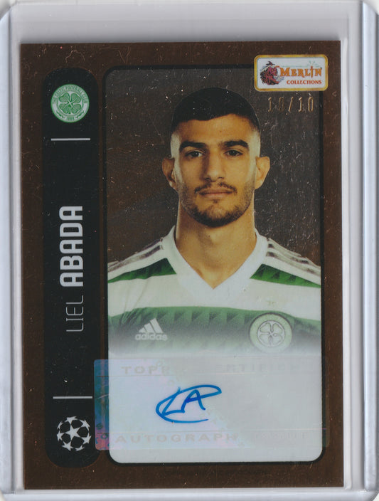 2022-23 Topps Merlin's Heritage 98 UCL - Orange Autographs - Liel Abada 10/10, #052
