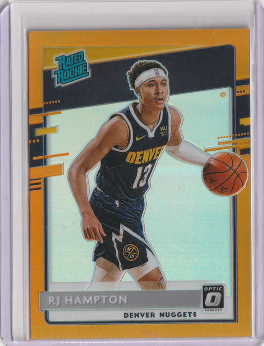 2020-21 Panini Donruss Optic - Orange Prizm - Rated Rookie - RJ Hampton 015/199, #174