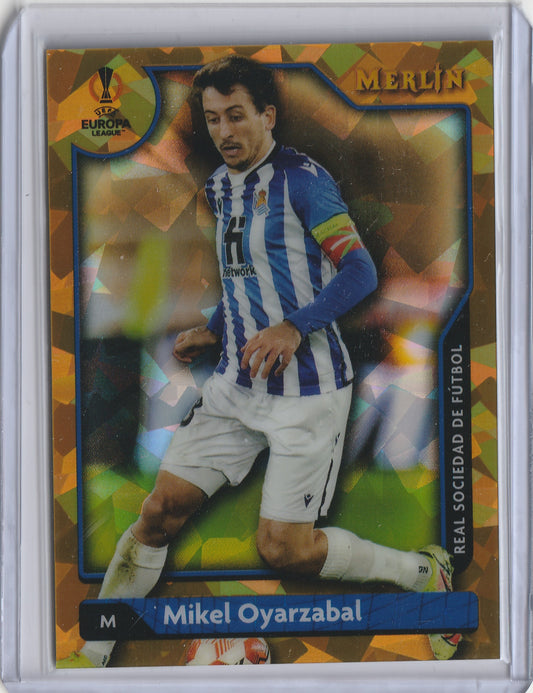 2021-22 Topps Merlin Collection Chrome UCL - Gold Atomic Refractor - Mikel Oyarzabal 01/50, #37