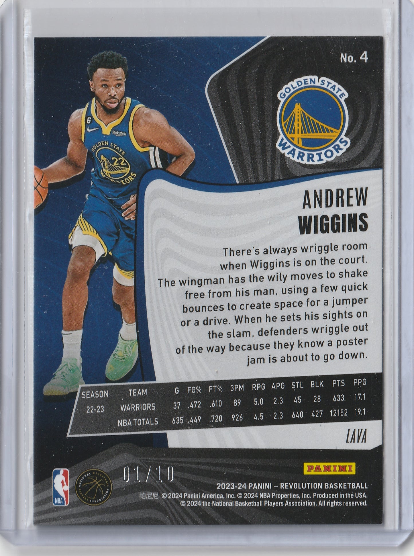 2023-24 Panini Revolution - Lava - Andrew Wiggins 01/10, #4
