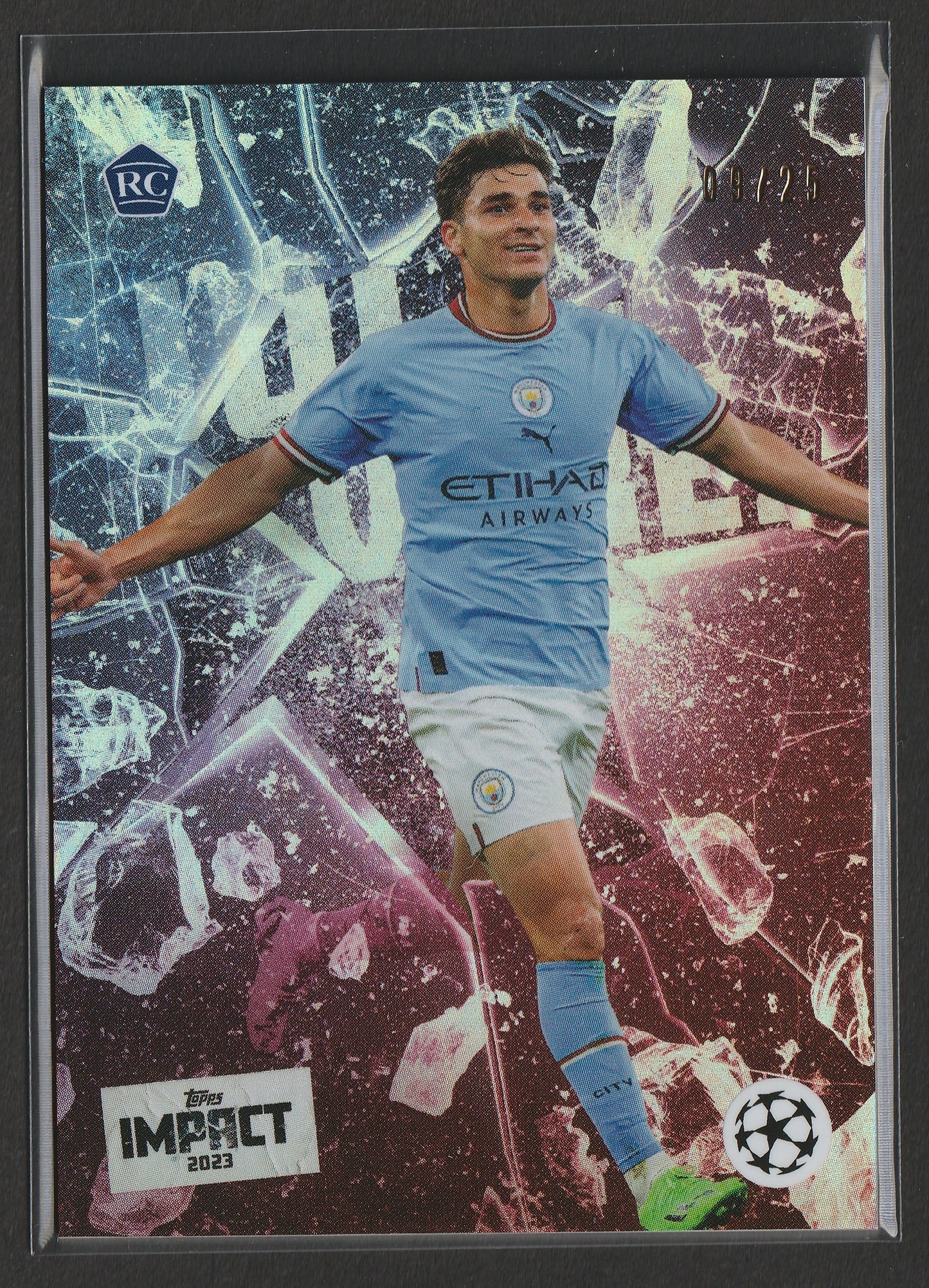 Julián Álvarez 2023 Topps Impact UEFA Club Competitions Purple 09/25 #_JUAL RC Fiedler24