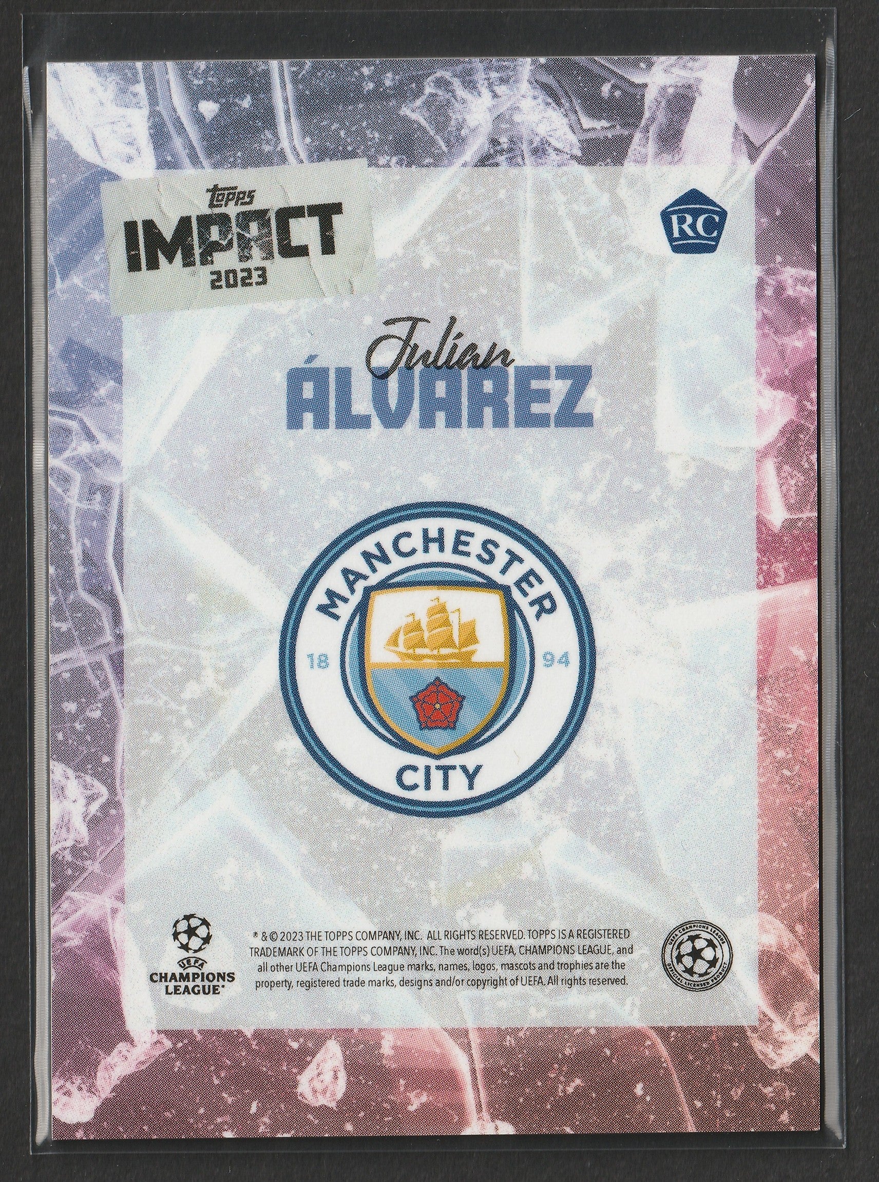 Julián Álvarez 2023 Topps Impact UEFA Club Competitions Purple 09/25 #_JUAL RC Fiedler24