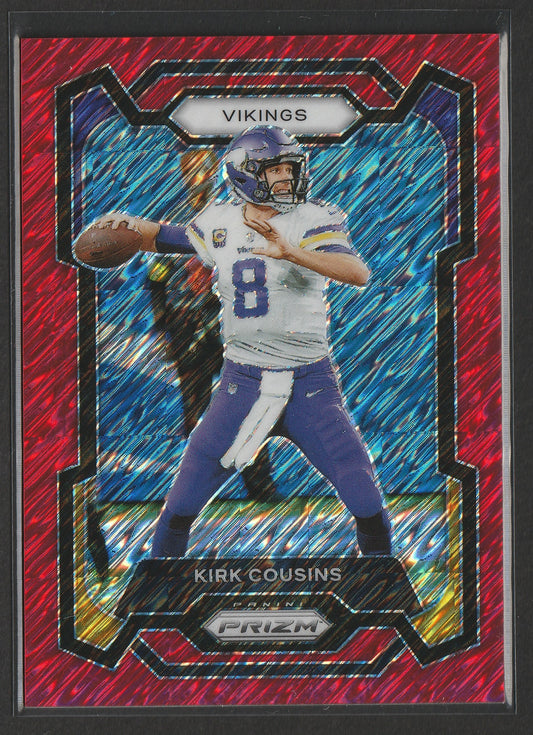 Kirk Cousins 2023 Panini Prizm Red Shimmer Prizm 35/35 #197 Fiedler24