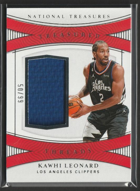 Kawhi Leonard 2022/23 National Treasures Threads 50/99 #TD-LLA Game-Worn Fiedler24