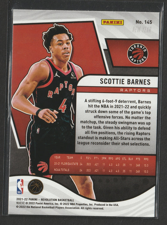 Scottie Barnes 2021-22 Panini Revolution Chinese New Year RC #145 Fiedler24