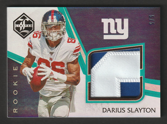 Darius Slayton 2019 Panini Limited Football Rookie Patch 5/5 #RJJ-40 Fiedler24
