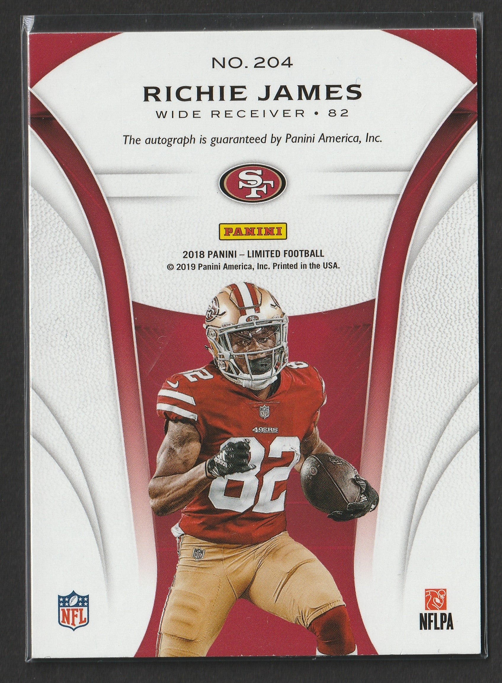 Richie James 2018 Panini Limited Gold Spotlight Rookie Autograph 44/50 #204 Fiedler24