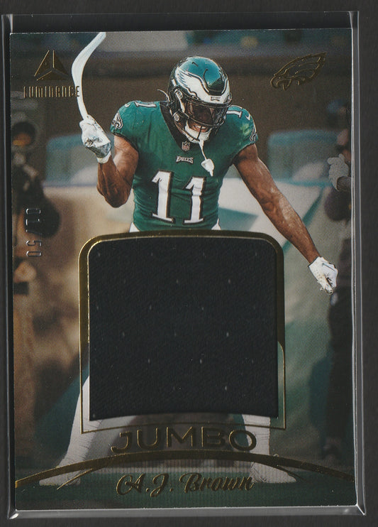 A.J. Brown 2023 Panini Luminance Relics Gold Jumbo Relics 01/50 #JUM-9 Fiedler24