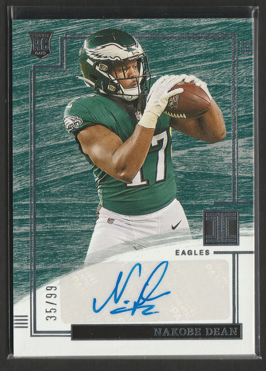 Nakobe Dean 2022 Panini Impeccable Football RC 35/99 #166 Fiedler24