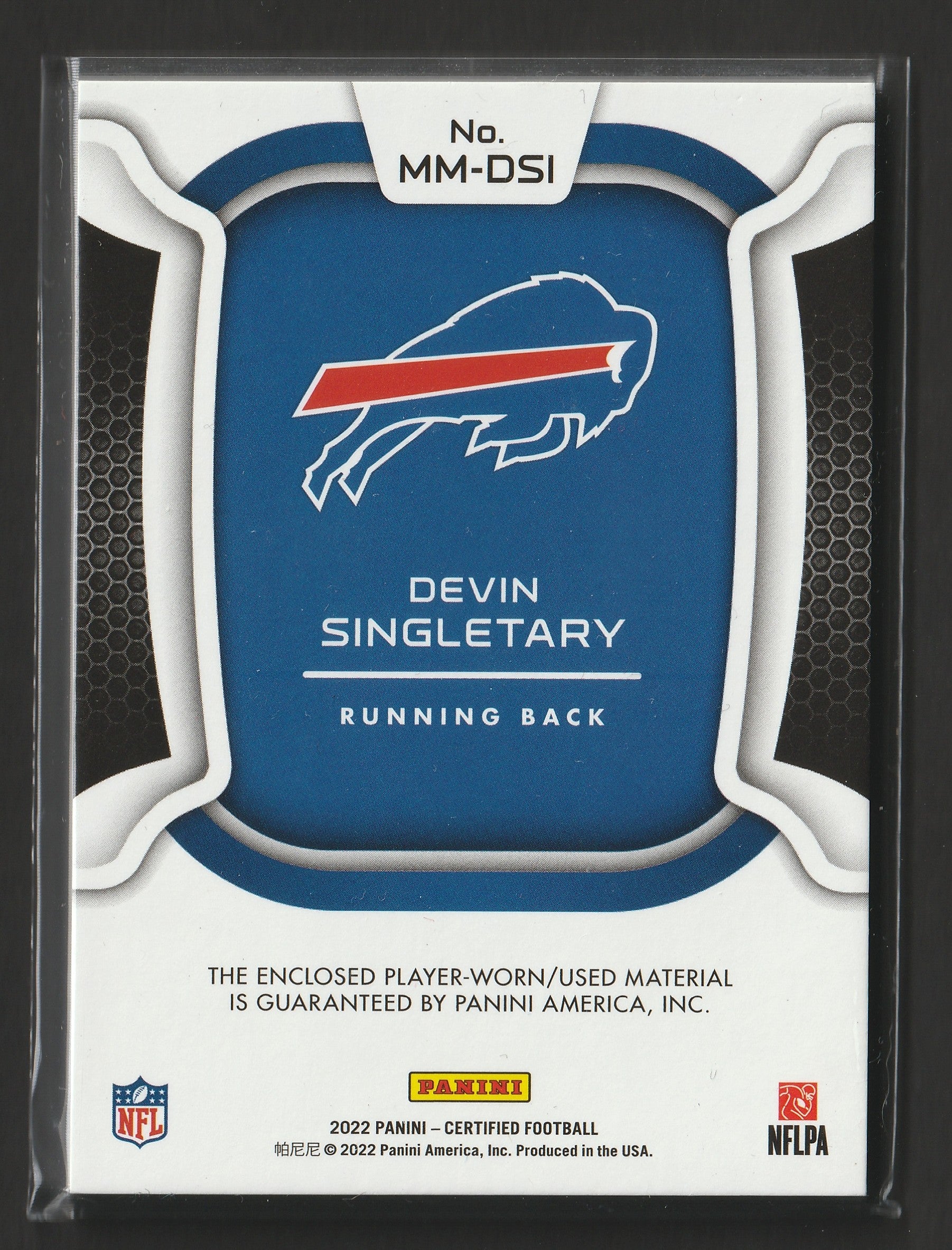 Devin Singletary 2022 Panini Certified Mirror Purple Etch 2/5 #MM-DSI Player-Worn Fiedler24