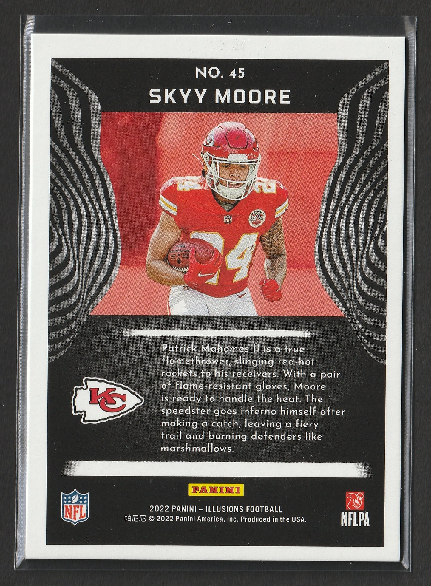 Skyy Moore 2022 Panini Illusions Trophy Collection Blue RC 01/75 #45 Fiedler24