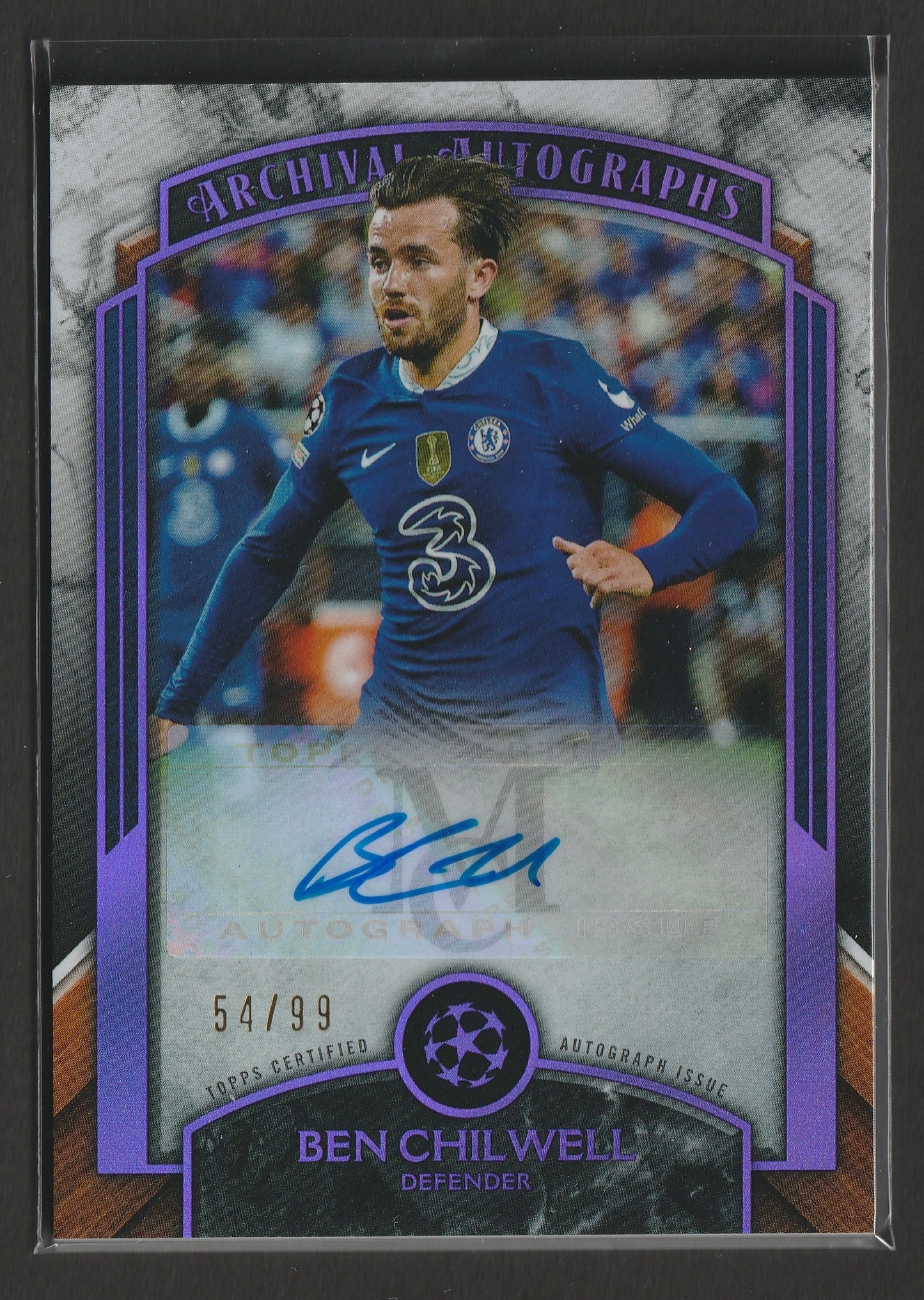 Ben Chilwell 2022/23 Topps Museum Collection UCL Archival Autographs Amethyst 54/99 #AA-BC Fiedler24