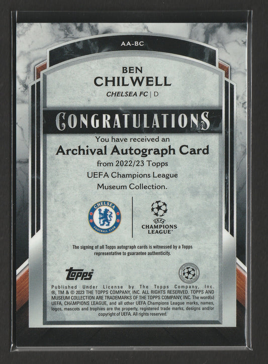 Ben Chilwell 2022/23 Topps Museum Collection UCL Archival Autographs Amethyst 54/99 #AA-BC Fiedler24