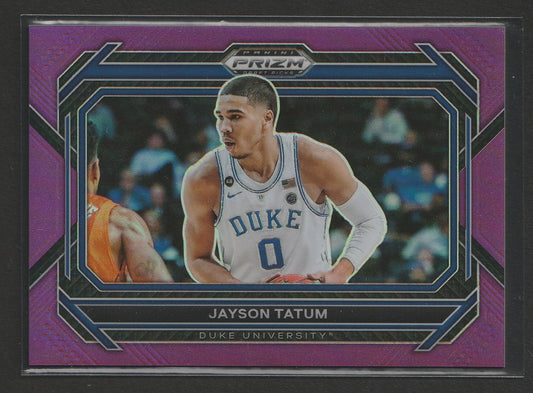Jayson Tatum 2023 Panini Prizm Draft Picks Purple Prizm Variations 27/75 #51 - Fiedler24