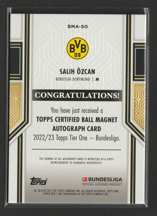 Salih Özcan 2022/23 Topps Tier One Bundesliga Black RC 25/25 #BMA-SO - Fiedler24