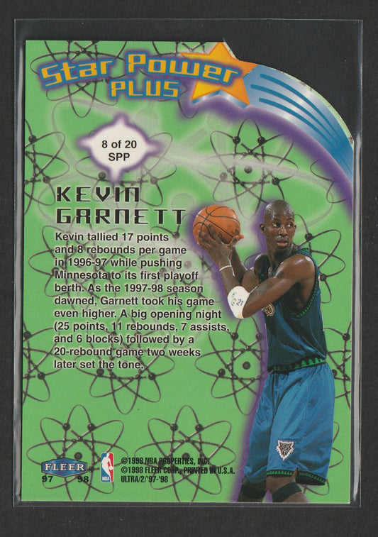 Kevin Garnett 1997-98 Fleer Ultra Star Power Die-Cut Plus #8 SPP