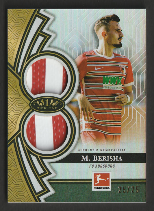 Mergim Berisha 2022/23 Topps Tier One Bundesliga Dual Relic 25/25 #TORDP-MBE
