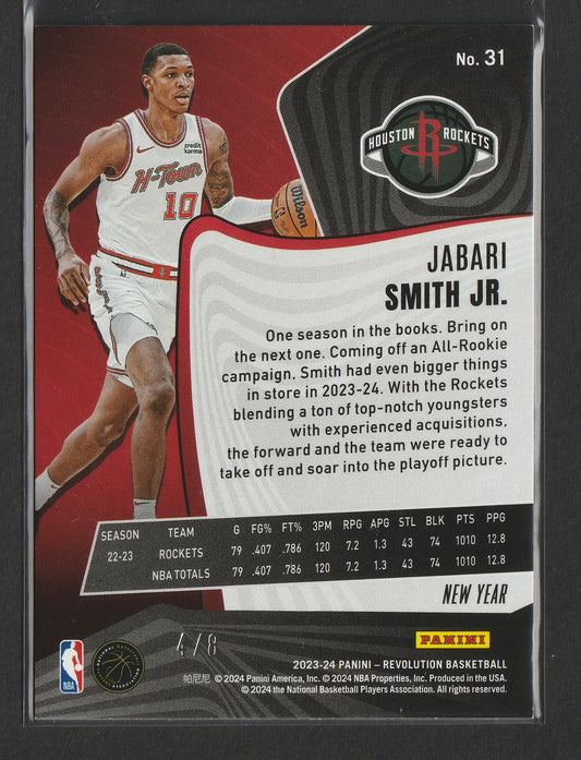 Jabari Smith Jr. 2023/24 Panini Revolution Holo Gold Chinese New Year 4/8 #31