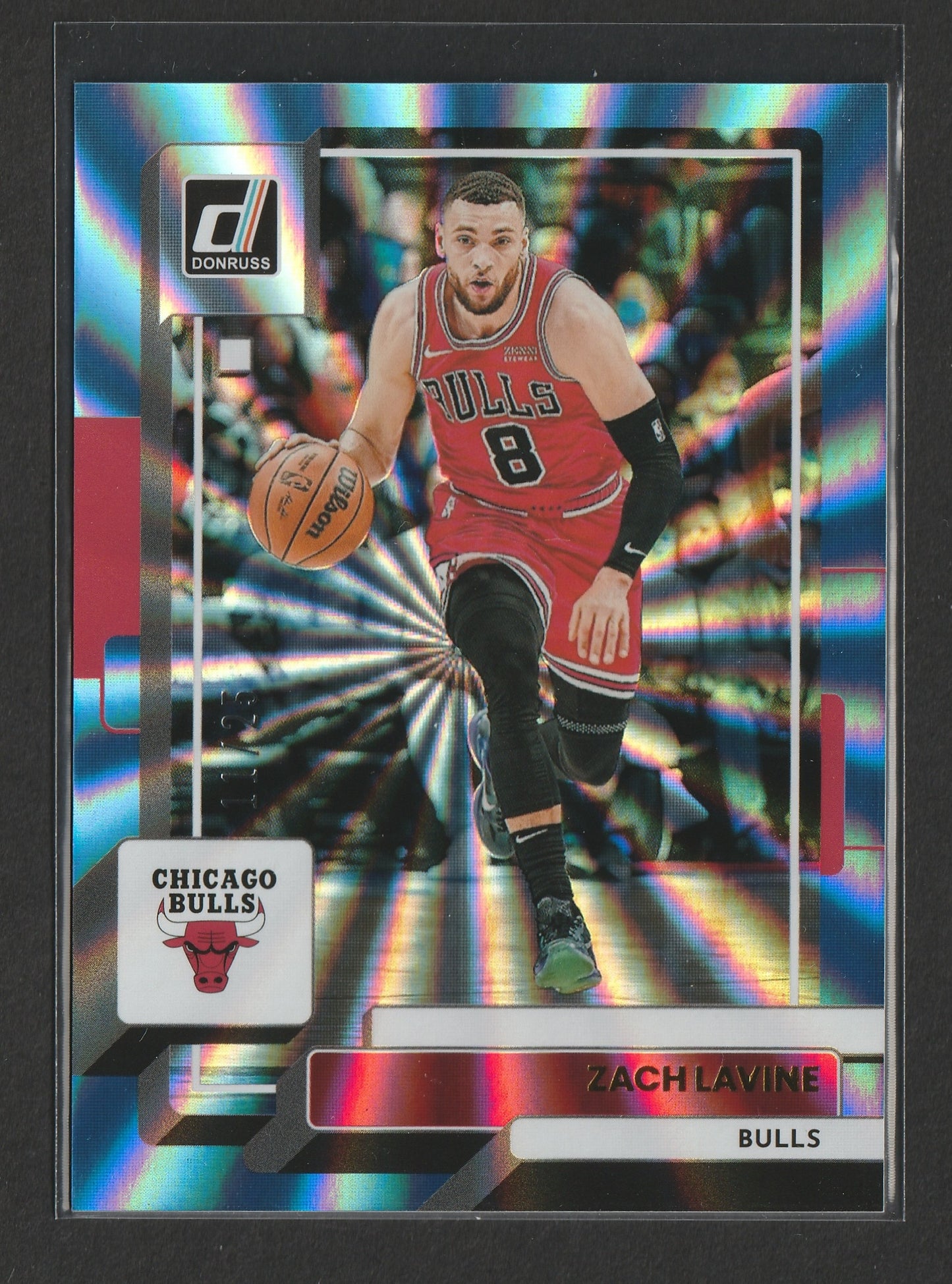 Zach LaVine 2022-23 Panini Donruss Holo Light Blue Laser 11/25 #30