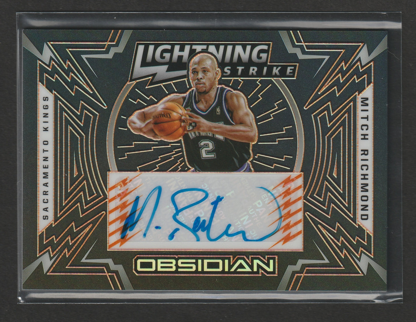 Mitch Richmond 2020-21 Panini Obsidian Electric Etch Orange Auto 34/50 #LS-MRI