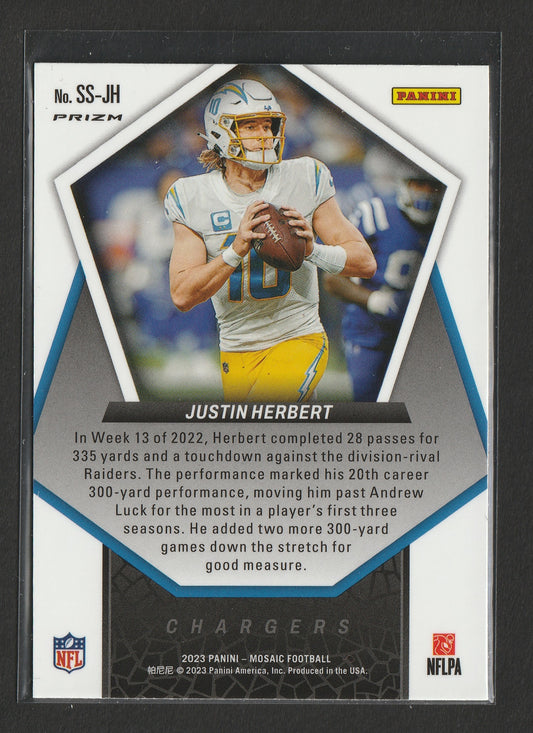 Justin Herbert 2023 Panini Mosaic Swagger Mosaic Silver Prizm #SS-JH