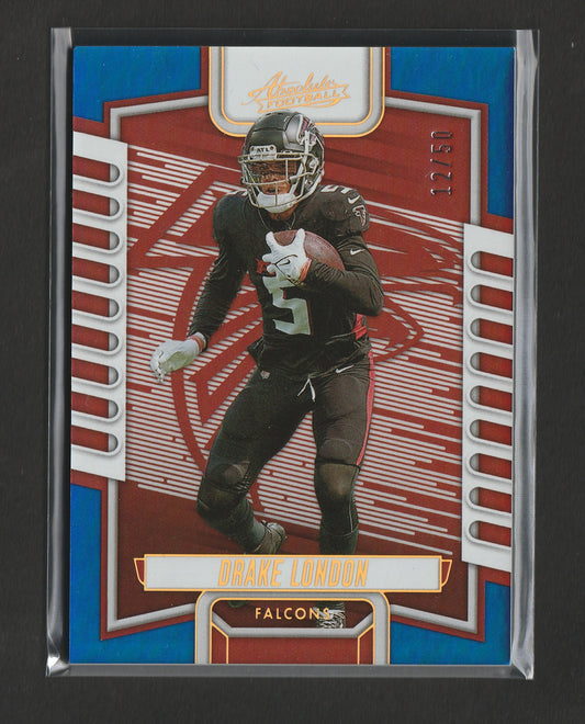 Drake London 2023 Panini Absolute Blue Spectrum 12/50 #74