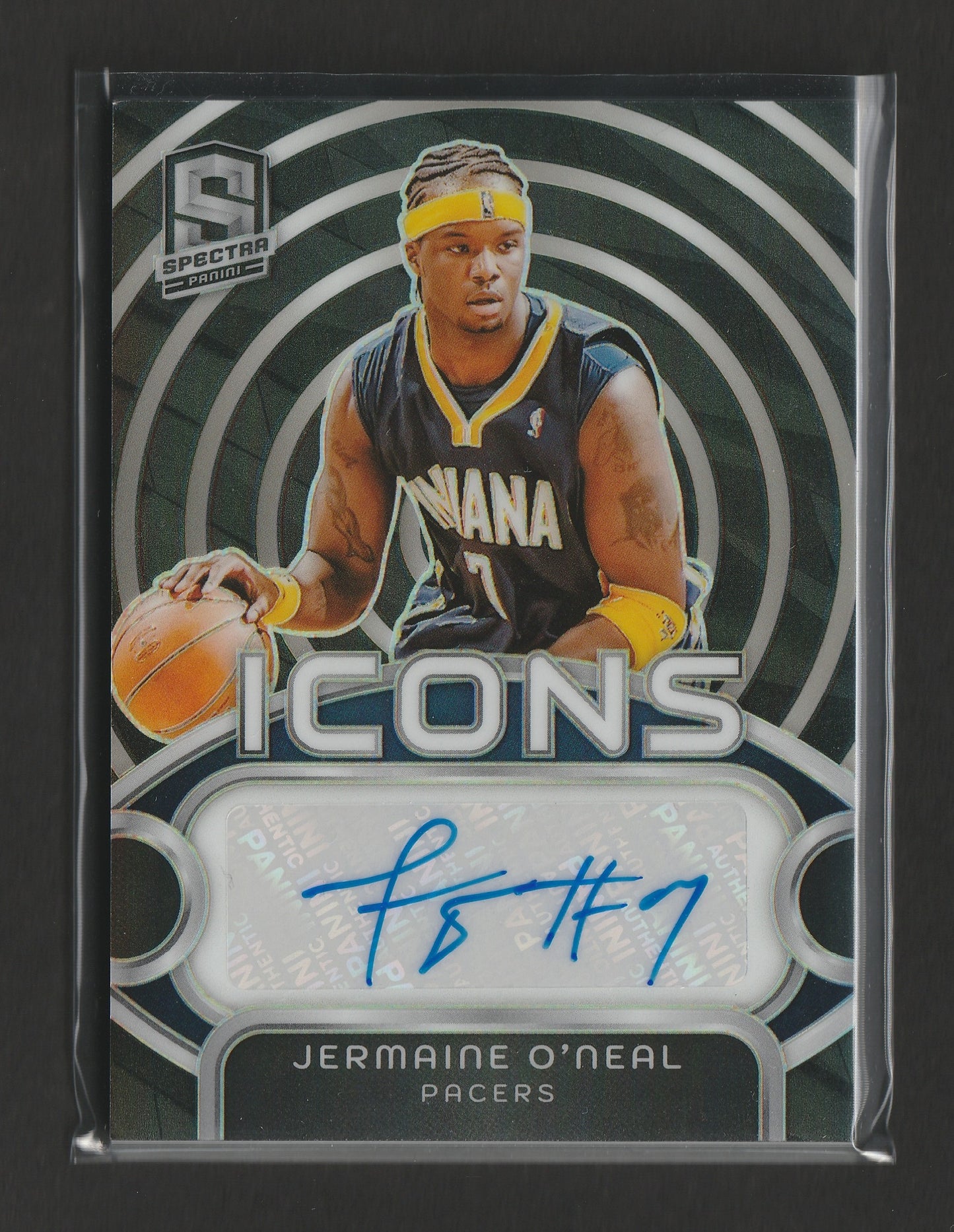 Jermaine O'Neal 2023-24 Panini Spectra Icons Auto 01/99 # IA-JON