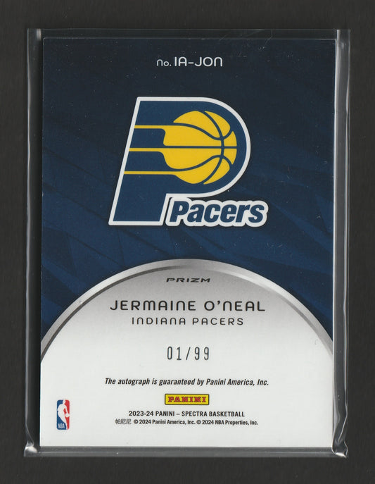 Jermaine O'Neal 2023-24 Panini Spectra Icons Auto 01/99 # IA-JON
