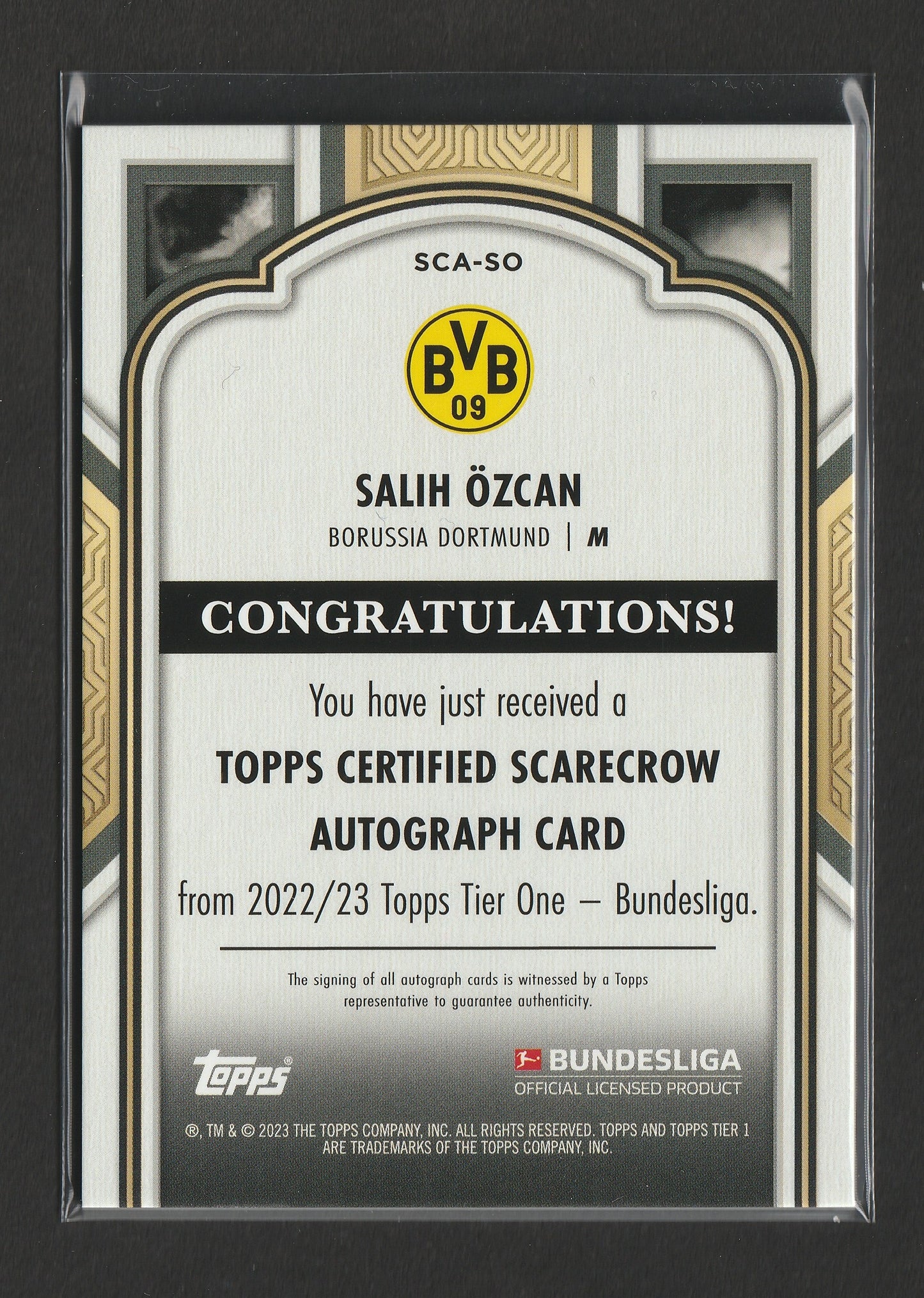 Salih Özcan 2022/23 Topps Tier One Bundesliga Scarecrow RC 040/120 #SCA-SO