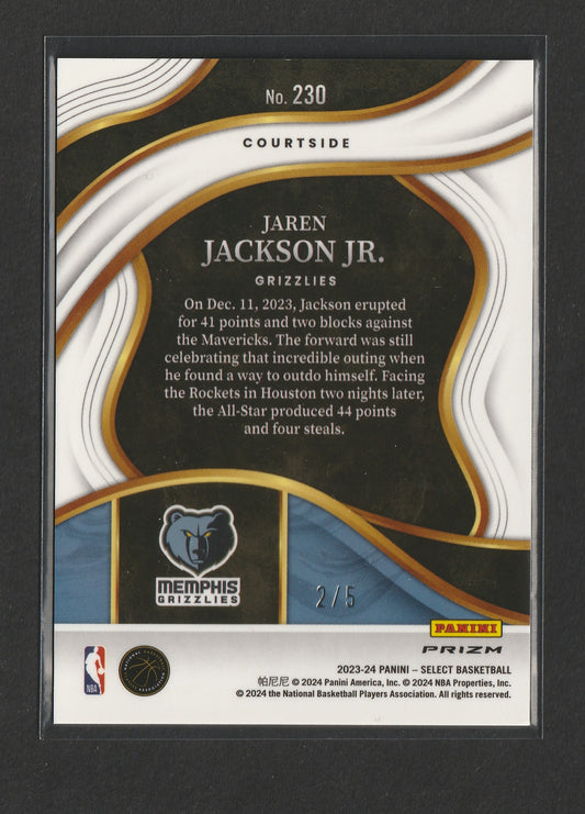 Jaren Jackson Jr. 2023-24 Panini Select Green Disco Prizm 2/5 #230 - Fiedler24