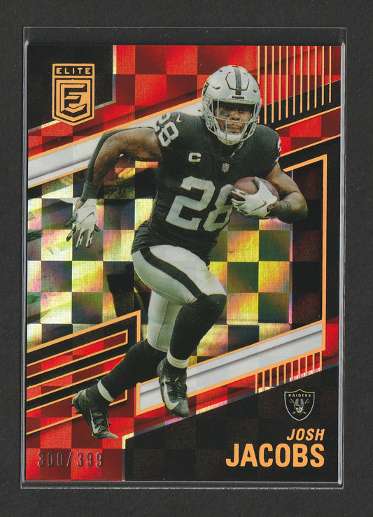 Josh Jacobs 2022 Panini Donruss Elite Red 300/399 #41 - Fiedler24
