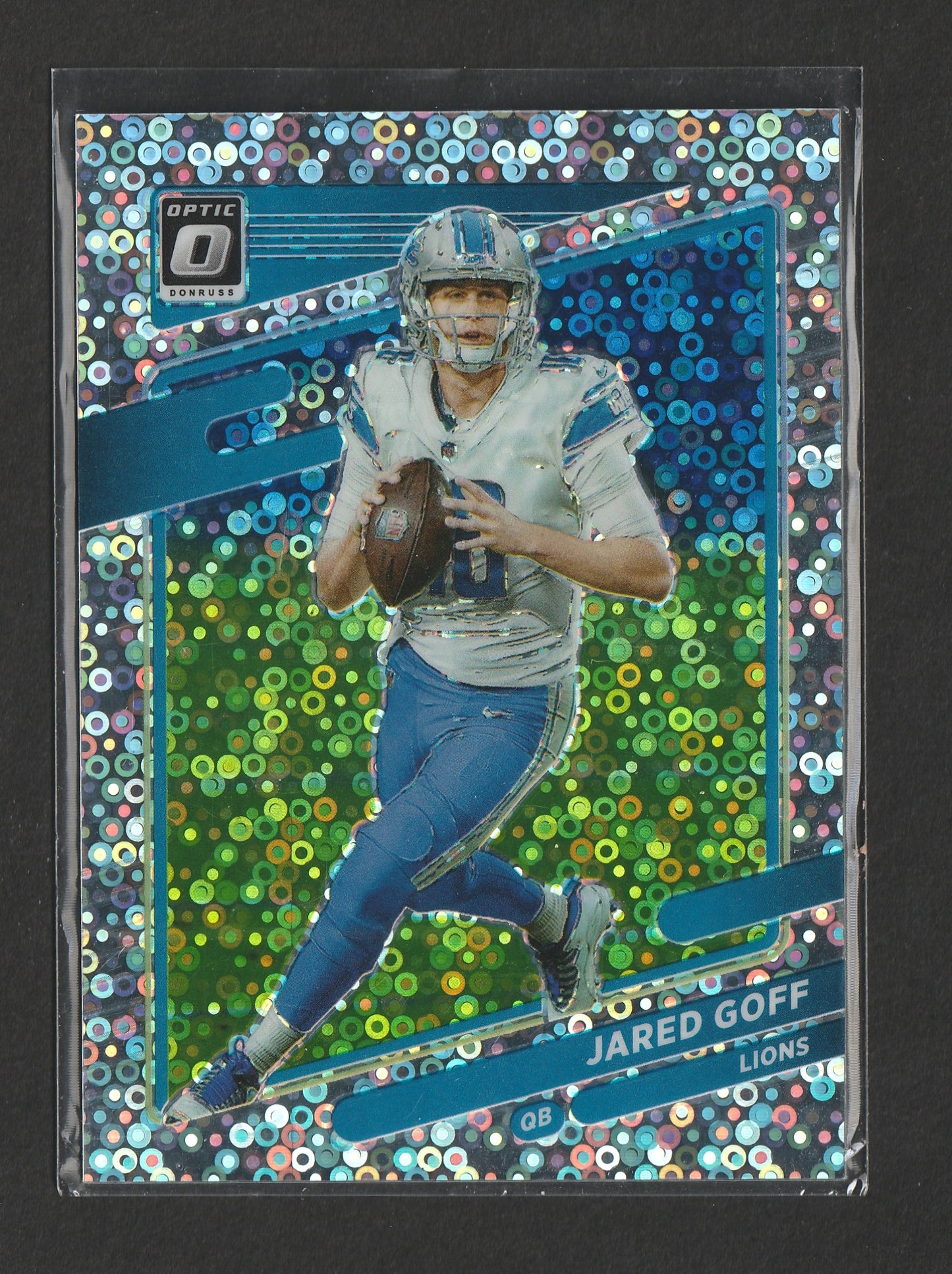 Jared Goff 2021 Panini Donruss Optic Silver Circles Prizm 112/125 #84
