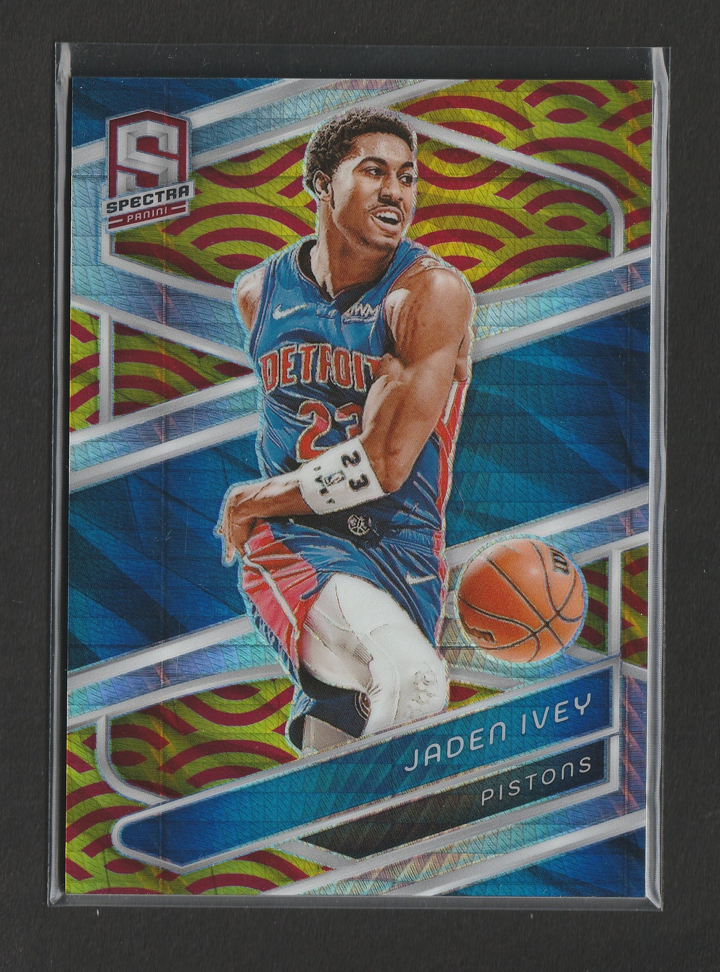 Jaden Ivey 2023-24 Panini Spectra International Red & Yellow Prizm 19/49 #24