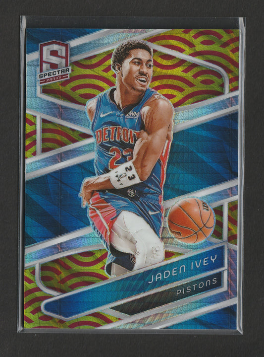 Jaden Ivey 2023-24 Panini Spectra International Red & Yellow Prizm 19/49 #24