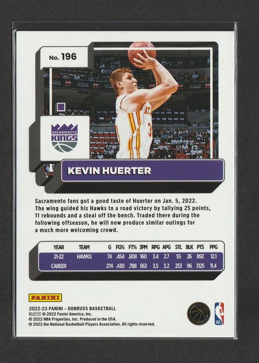 Kevin Huerter 2022-23 Panini Donruss Choice Red 59/99 #196